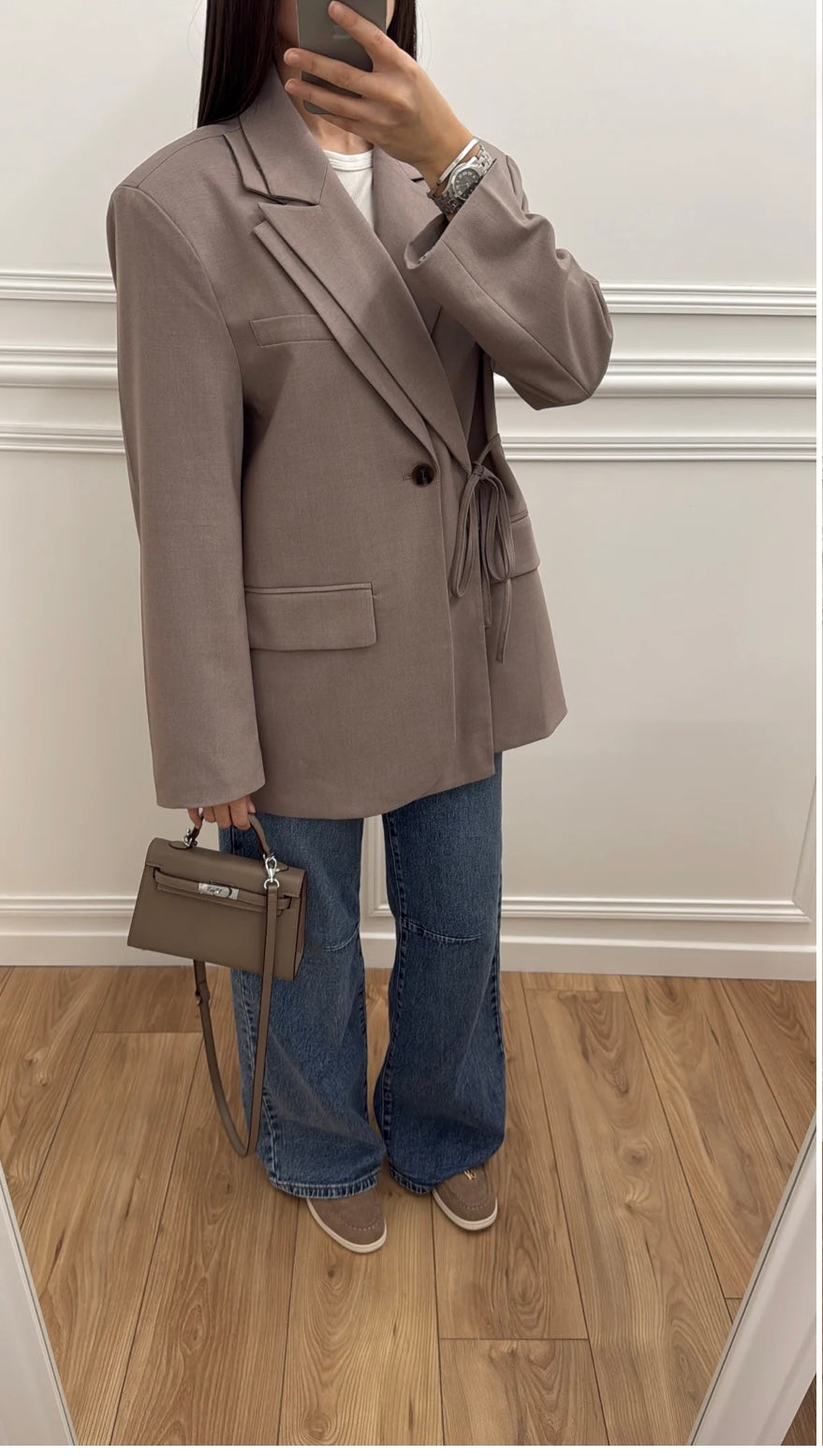 OVERSIZED TIED BLAZER