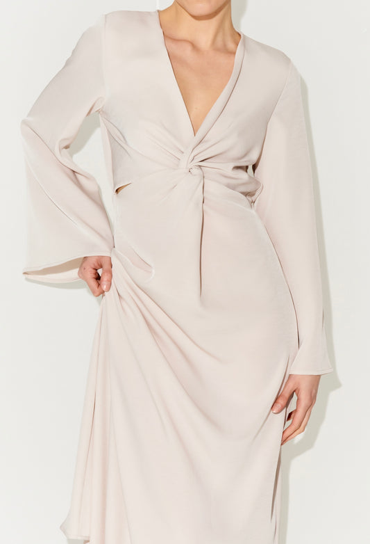 TWISTED LONG SLEEVE DRESS